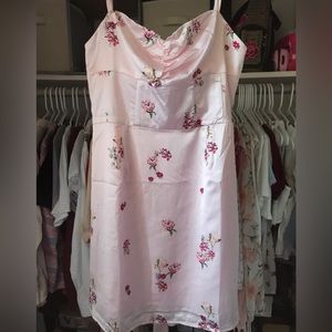 Princess Polly Silky Pink Floral Mini Dress